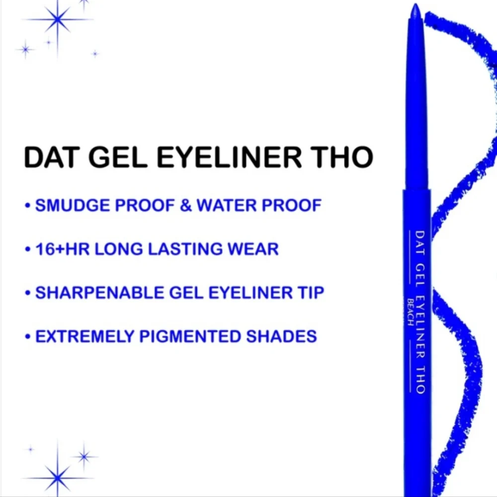 Pinky B Beauty Dat Gel Eyeliner THO Beach Cobolt Blue Cosmetics